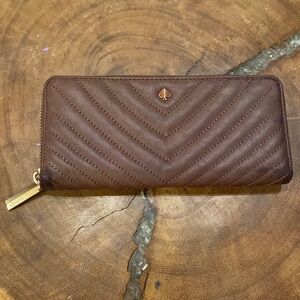 Brown Kate Spade zipper full length wallet